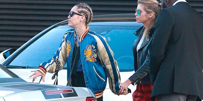 Miley Cyrus and Stella Maxwell